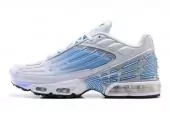 nike air max plus tn 3 femme homme blanc bleue argent